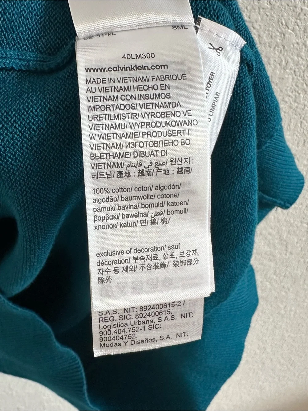 Calvin Klein Men's Teal Crewneck Sweater